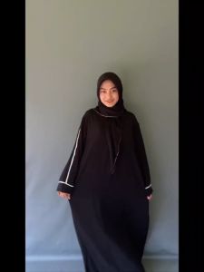 Mecca Abaya Turki Syari List Putih Kekinian
