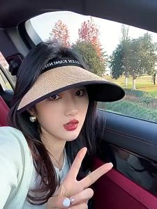 Mũ Rộng Vành Chống Nắng Nửa Đầu Omaika Thời Trang Sang Trọng Đi Biển Chống Nắng Chống Tia UV Sợi Cói DY37