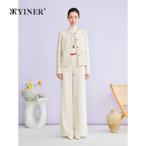 Áo Kẹp Tweed Ngắn Kiểu Dáng Elegance Cổ Tròn Form H