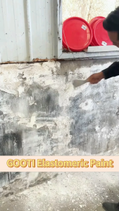 1.2KG GOOTI Sun & Rain Elastomeric Paint For Outdoor Exterior Cement Wall Latex Paint Waterproof Odorless
