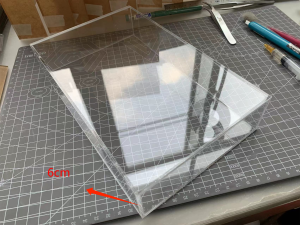 Highly Transparent Acrylic Display Box Laser Engraving for Tamiya Audi Double Drill Quad Drive Car Dustproof Modern Simple Style