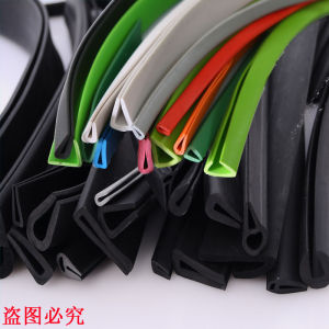U-Shaped Rubber Sealing Strip Edge Protection No Steel Belt Anti-Collision Strip for Glass Stainless Steel Edge Sealing