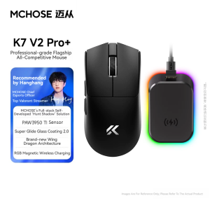 MCHOSE | MCHOSE K7 V2 Ultra+ 50000DPI 8K Wireless Gaming Mouse PAW3955 TI Tri Mode Magnetic Charging Dock Nordic 54L Lightweight E-sports