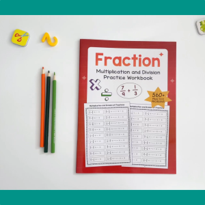 32 Pages Essentials Multiplication & Division Fractions Skill Workbook For Practicing Multiplying and Dividing Arithmetic Manipulations of Fractions Math Workbook Educational Notebook Activity Worksheet Fraction Exercises Paper Sheets Calculation Workb