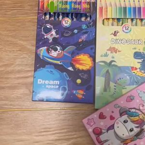 Bút chì màu set 12 màu cho bé thích hợp tập tô học vẽ phác họa truyện tranh