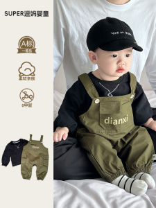 เด็กทารก ชุด สไตล์เกาหลี ฤดูใบไม้ร่วง ฤดูใบไม้ผลิ เสื้อผ้าเด็กอ่อน ชุดสองชิ้น เด็กชายอายุหนึ่งขวบ กลางแจ้ง ลำลอง สบาย ผ้าฝ้าย ผ้า