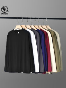 Áo Thun Cotton Dài Tay Màu Trơn Mùa Đông Cho Cặp Đôi Áo Lót Rộng Rãi Thoải Mái Thoáng Khí Thời Trang Thu Đông Cho Nam Và Nữ