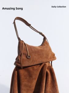 Donut Style Large Capacity Hobo Bag Genuine Leather