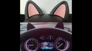 2PCS Motorcycle Helmet Decoration Cat Ear Cute Car Decoration Sticker Motorcycle Helmet Decoration (Cat Ear Shaped Bread)