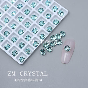 K9 New Style Sharp Bottom Light Turquoise Blue Nail Drill Irregular Shape Super Shiny Ice Sugar Heap Nail Art Decoration