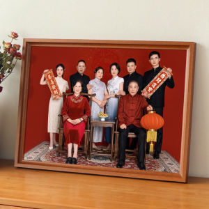 Family Photo Frame Customized Wall-Mounted Photo Frame Made Photo Printing Enlarged 24-Inch 28-Inch 18-Inch Mounting A3