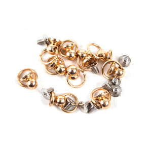 YEGBONG | 10 Chiếc 8mm Nút Kim Loại Chữ O Stud Screwback Túi Thủ Công Điện Thoại Đinh Tán Móng Tay Vít Chất Lượng Cao Đồ Thủ Công