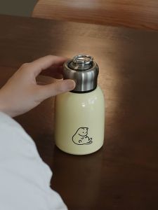 DHWA New Premium 304 Stainless Steel Insulated Water Bottle 300ml Childrens Portable Cup Heat Preservation Cold Retention