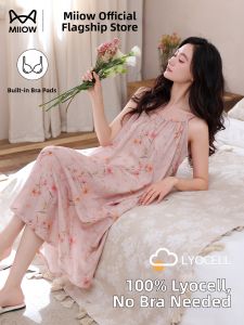 MiiOW | Summer Built-in Bra Lyocell Thin Cool Touch Outwear-friendly Cami Dress