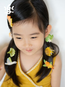 Gugu Original Handmade Poem Hair Clip Baby Shark Clamp Cute Children Parent-Child Autumn Accessories Girls Hair Decorations