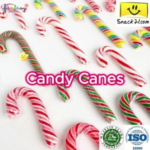 (HALAL) Snack21 Fantasy Candy Cane Lollipop Candy - No Artificial Sweeteners - R011 (W:3cm x L:5.5cm)