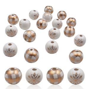 สร้อยคอ DIY พร้อมลูกปัดไม้สีทอง 16 มม. อุปกรณ์สร้างสรรค์ ตุ๊กตาจับฝัน ห้อย ลูกปัด วัสดุ งานฝีมือ เครื่องประดับแฟชั่น