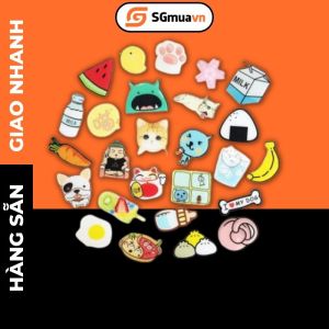 Huy hiệu ghim cài áo treo túi xách balo áo