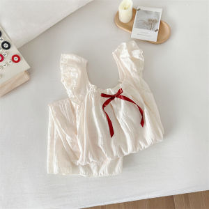 Phong Cách Công Chúa Tulip Tay Ngắn Dài Đầm Đồ Ngủ Nữ Nguyên Chất Cotton Vải Bông Gạc Quần Áo Gia Đình Mùa Hè Váy Ngủ Mặc Ngoài Trời