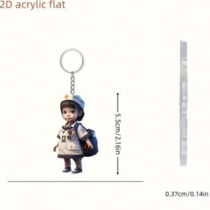 2D Acrylic Nurse Backpack Pendant Keychain Doctor Nurse Theme Acrylic KeychainThanksgivingNurse Doctor Day Commemorative Gift