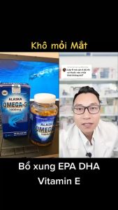 Viên uống dầu cá Omega 3 Alaska tăng cường thị lực cho người lớn và trẻ nhỏ lọ 100 viên
