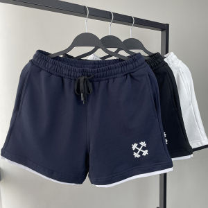 Quần Short Thể Thao Dệt Kim Cotton Nguyên Chất Nặng Cho Nam Quần Thể Thao Co Giãn Quần Tập Luyện Quần Thể Thao