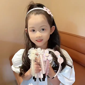 Bando Anak Model Pita Cantik Aksesories Rambut Bunga Gaya Korea Bandana Aksesoris Fashion Anak Bahan Lace Headband Hairband Ribbon HHG