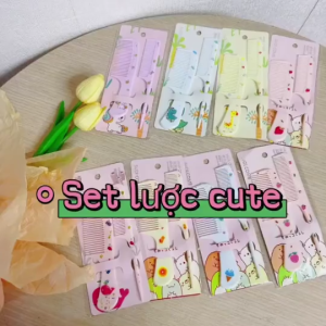 Set 2 Lược Chải Tóc Mini Bỏ Túi Tiện Dụng Dễ Thương Phụ Kiện Tóc Lược Gỡ Rối Hiệu Quả