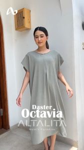 Altalita - Daster Polos Octavia Cringkle Airflow Kekinian Busui Jumbo Selutut Non Ruffle
