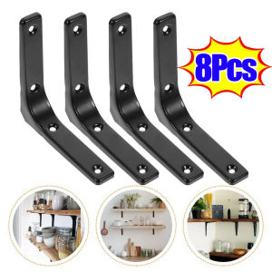 4Pcs Wall Shelf Support / L-shaped Brackets / Stainless Steel Heavy Duty Shelving / Mounted Bedroom Kitchen Storage Display Holder