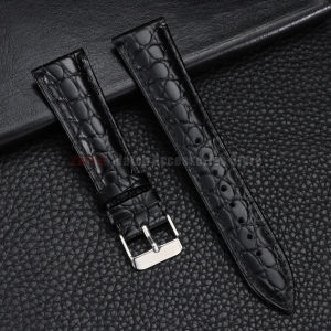 Crocodile Pattern Design Leather Watch Strap 18mm 19mm 20mm 21mm 22mm Soft Watchbands Business Wristwatch Band with Pin Buckle