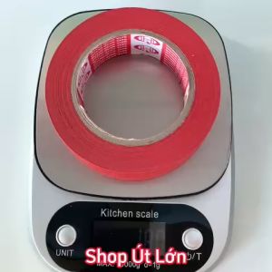 1 Cuộn băng keo giấy màu đỏ rộng 3.5cm dài 50 mét lõi giấy 3mm giá tại xưởng