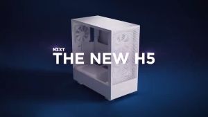 NZXT H5 Flow Compact Mid-tower Desktop PC Gaming Airflow ATX PC Desktop Case Chassis - Matte Black / Matte White