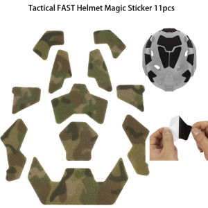 Tactical FAST Helmet Magic Sticker 11pcs Airsoft Helmet Patches Hook and Loop Sticky for Hunting Shooting Accessories