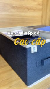 Hộp vải đựng quần áo chia ngăn SETHOME chất liệu vải không dệt giỏ đựng quần áo đồ lót