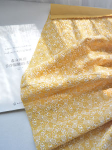 Vải Thêu Cotton Nguyên Chất DIY Vải Bàn Vải Rèm Cửa Vải Đệm Bàn Trà Vải Túi Vải Mặt Vải Hoa Họa Tiết Phong Cách Hàn Quốc