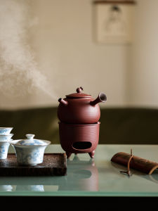 MIBAIYANWU | Bộ Trà Thủ Công Lò Rượu Tay cầm Bên Cạnh