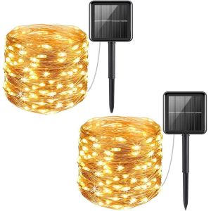 Solar LED Light String Outdoor Waterproof Copper Wire Light Garden Wedding Fairy Lamp