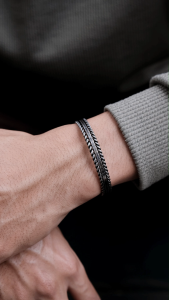 Racabel Strand Bangle - Gelang Pria Wanita Stainless Steel Anti Karat