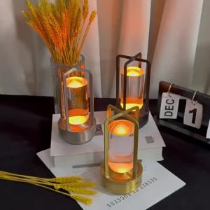 Rechargeable Wireless Table Lamp LED Touch Sensor Desktop Night Light Reading Lamp for Restaurant Hotel Bar Bedroom Decor Light