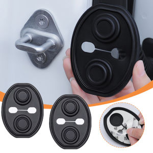 SEAMETAL 4pcs Car Door Shock Pad Silicone Car Door Lock Anti-collision Protective Cover Pad