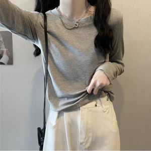 Áo Thun Cotton Dài Tay Nữ Mùa Xuân Thu Ôm Vừa Vặn Thời Trang Áo Sơ Mi Dài Tay Chất Lượng Cơ Bản Cho Trang Phục Công Sở