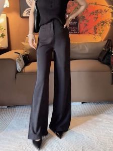 MANMI | Quần Dài Đen Đơn Giản Sang Trọng Phong Cách Casual Rộng Thoáng