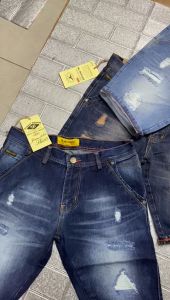 CELANA JEANS PENDEK SOBEK TIDAK TEMBUS PRIA SKINNY BAHAN TIDAK MELAR TERBARU MC WISCER