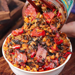 Cured meat 外婆菜 cooked food under Hunan specialty farmers spicy appetizers salted vegetables plum pickles canned