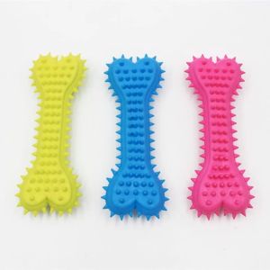 TPR Heart Bone Chew Toy Interactive Play Pet Toy Bite Resistant Teeth Cleaning