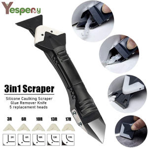 5 in 1 ซิลิโคน Scraper Sealant Smooth Remover ชุดเครื่องมือกาว Finisher Smooth Grout Kit ชั้นแม่พิมพ์กำจัดมือชุดเครื่องมือ YESPERY