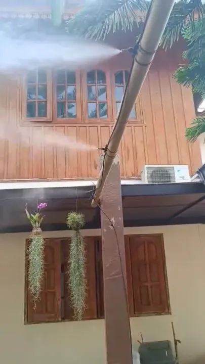 ชุดพ่นหมอกแรงดัน 22 บาร์ ควบคุมมือถือ หมอกละเอียดไมครอน