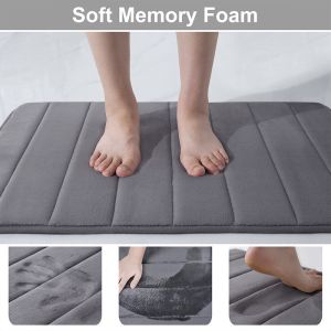 1.6cm Coral Velvet Memory Cotton Carpet Floor Mat Kitchen Bathroom Water Absorption Door Mat Floor