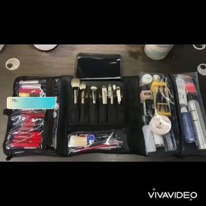 BH 12T - Túi Vải Gấp Gọn Đựng Đồ Make Up Chuyên Nghiệp Cao Cấp